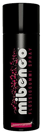 mibenco 71413027 Flüssiggummi Spray / Sprühfolie, Himbeerrot Glänzend, 400 ml - Schutz für Oberflächen und zum Felgen lackieren