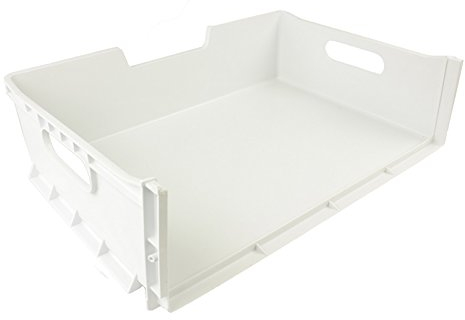 Genuine Hotpoint Fridge Freezer Drawer Basket Plastic Box Tray (White)