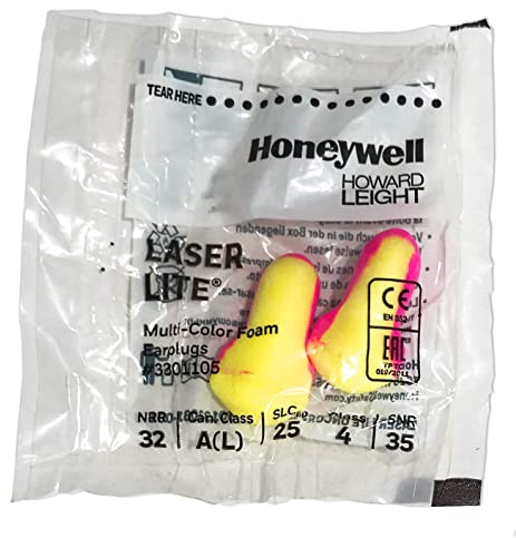 Howard Leight Laser Lot de 20 paires de bouchons d'oreille en mousse souple et légère SNR 35 db