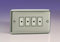 Varilight 4-Gang 1-Way Remote/Tactile Touch Control Master LED Dimmer Light Switch 4 x 0-100W (Max 10 LEDs) Matt Chrome JSE104