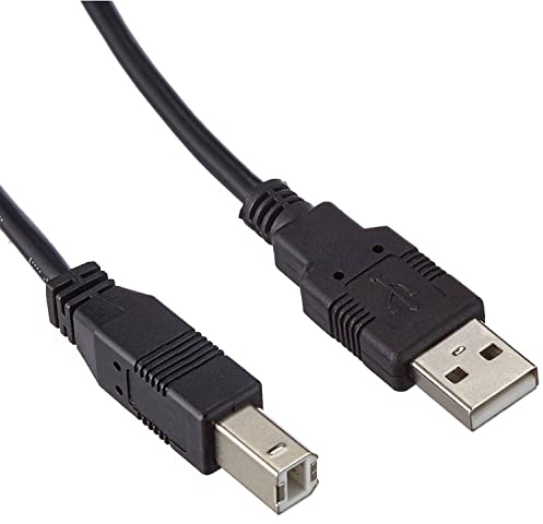 CABLEPELADO Cable Impresora | Cable USB para Impresora | Cable USB 2.0 Tipo A a Tipo B | compatible con HP,Epson,Canon,Brother,Lexmark,Escáner,Disco Duro,Fotografía Digital | Negro | 0.25 metros