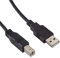 CABLEPELADO Cable Impresora | Cable USB para Impresora | Cable USB 2.0 Tipo A a Tipo B | compatible con HP,Epson,Canon,Brother,Lexmark,Escáner,Disco Duro,Fotografía Digital | Negro | 0.25 metros