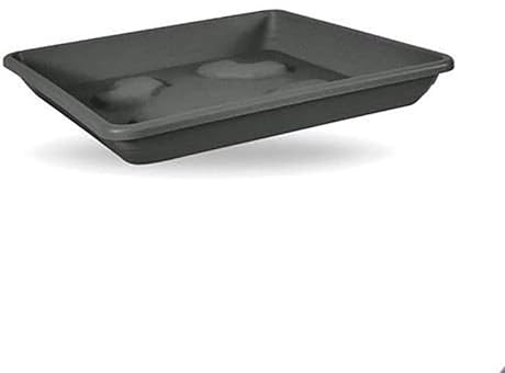 Blim Soucoupe carrée pour Pot de Fleurs Anthracite 25 x 25 cm