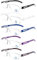 DOOViC 5-Pack Blue Light Blocking Reading Glasses Rimless Clear Lens Computer Readers UV Protection for Unisex (Men/Women) +1.50
