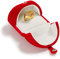 Oirlv Rote Samt-Ringschatulle für Antrag/Verlobung/Hochzeit, Premium-Schmuck-Geschenkbox