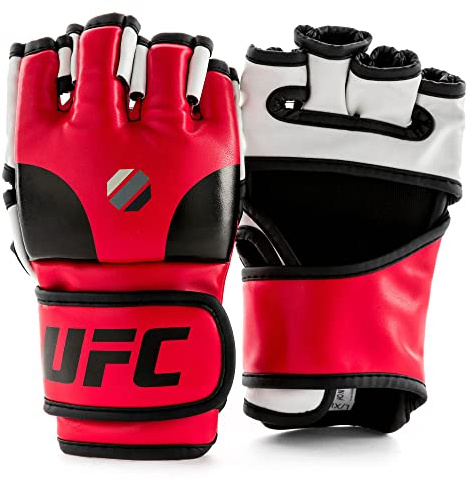 UFC Contender Open Palm MMA Training Gloves, Red S/M