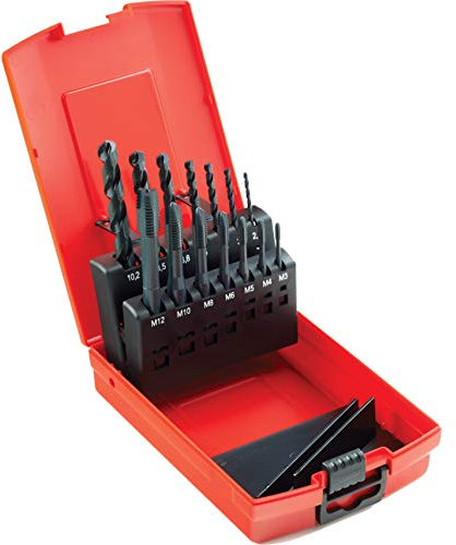 Dormer L114306 Serie L114 HSS DIN Gewindebohrer-Set, hell, E240+A108, 14-teilig
