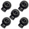 30 Stück Kordelstopper, Kordelklemme, Runde, Schwarz, 20x15mm, optimal für 5 mm Kordel, Schnuersenkel Plastik Klemme Knebelanschlag Schloss Schnur Verschlüsse für Seile, Jacken, Gummiband