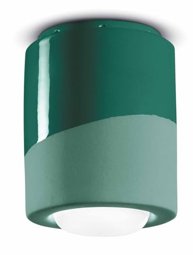 Kleine Vintage Deco Pi Keramik grün Flasche 1 Licht E27