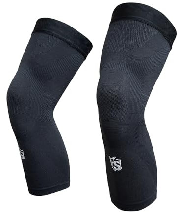 Vital Salveo-Sports and Outdoor Compression Long Knee Sleeves Support- Germanium Recovery Running, Basketball (1 Pair)-X-Large