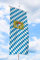 Bayern Fahne – 150 x 400 cm, Bannerfahne für Fahnenmast, Bayern Flagge mit Löwen-Wappen & Raute, aus wetterfestem und reißfestem 100% Fahnen-Polyester-Stoff, auch als bayrische Deko fürs Oktoberfest