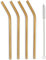 REQUISITE NEEDS 4 x Reusable Colourful Drinking Bent Metal Straw (Gold)