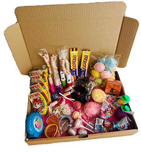Assortiment de confiseries rétro - Box à bonbons rétro - Confiseries d'antan - Cadeau original - 53 pièces, multicolore