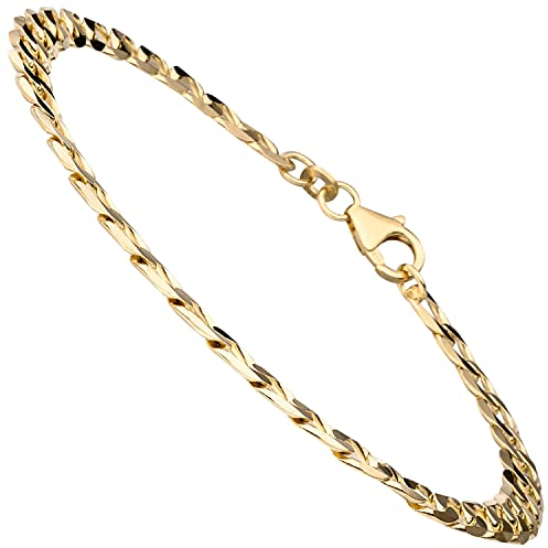 Jobo Damen-Panzerarmband aus 333 Gold 21 cm