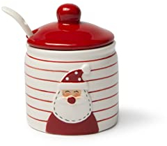 Excelsa Snowman - Azucarero con cuchara, cerámica, 250 ml