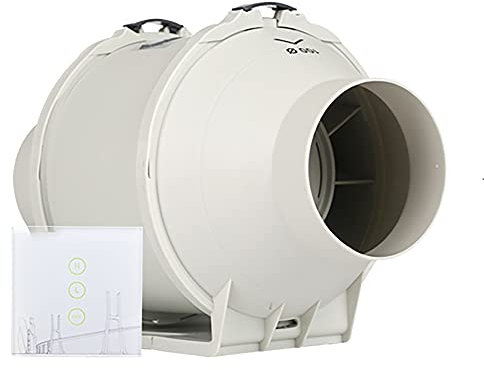 lkpqdwqz Inline Duct Fan 8 Inch Vent Booster Quiet Ventilation Exhaust Fan Exhaust Intake Fans 494 CFM Ventilation Blower for Grow Tent Attic Kitchen Garage Greenhouse Basement (Color : D)