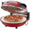 Cooks Professional Electric Pizza Oven with 31cm Stone Base, Glass Window, Timer, Stainless Steel Paddles & Baking Sheet | Energy Efficient Portable Countertop Pizza Maker Machine 1200W | Red