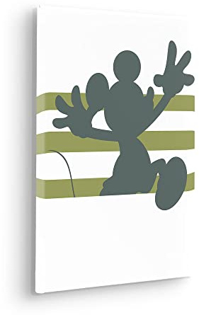 Komar Keilrahmenbild im Echtholzrahmen - Mickey Hey There - Größe 30 x 40 cm - Disney, Kinderzimmer, Wandbild, Kunstdruck, Wanddekoration, Design