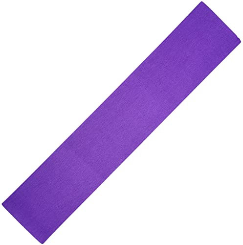 Hojas grandes de papel crepé morado, alternativa de papel de seda, colores brillantes para manualidades de papel de serpentinas, flores de papel y envoltorio de papel de 50 cm x 300 cm.