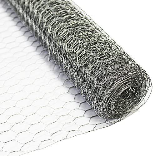 The Mesh Company Galvanised Floristry Chicken Wire Fencing Garden Mesh | 13mm (1/2) Wire Netting | 10m x 900mm Roll