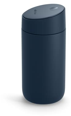Fellow 12 oz Carter Slide Travel Mug – One-Handed Slide Lid, Vacuum Insulated Stainless Steel Tumbler with Ceramic Interior for Hot and Cold Drinks, Leak-Proof and Dishwasher Safe, Stone Blue
