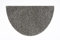 Schmutzfangmatte innen waschbar 50x80 cm halbrund – Sauberlauf anthrazit 100% Baumwolle Türmatte - Entra SAUGSTARK - rutschfeste Fußmatte pflegeleicht