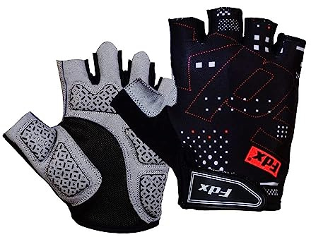 FDX Cycling Gloves for Men Women Half Finger Padded Bike Gloves | Reduce hand fatigue with enhanced shock absorption, breathable comfort and anti-slip control for smoother MTB and bike rides.