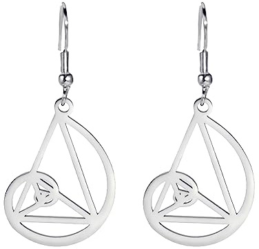 TEAMER Fibonacci Goldene Spirale Ring Dreieck Spirale Goldener Schnitt Ohrring Tragbare Mathematik Irrationaler Geometrischer Schmuck Für Frauen