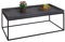Mendler Couchtisch HWC-K71, Kaffeetisch Beistelltisch Tisch, Holz massiv Metall 46x110x60cm - dunkelgrau