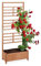 Relaxdays Jardinière en Bois, avec Treillis, Brise-Vue, H x L x P : 171 x 71,5 x 32 cm, Balcon et Jardin, Marron