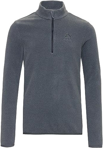 Odlo Kinder Langarm Shirt mit Reißverschluss Roy Stripe, Folkstone Gray - India Ink, 104