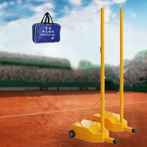 ENHEN Badminton Netz mit Ständer Freistehende Badminton -Netz und Stand, Volleyballstangen Im Innenbereich mit Füllbarer Basis, 5.1ft Höhe Tragbarer Tennis -Netzrahmen für Strand