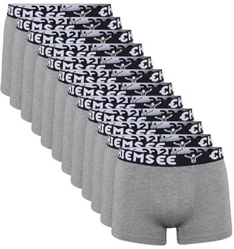 Chiemsee Boxer Short Herren Trunk Unterwäsche Regular Fit Retroshorts 12er Pack, Farbe:Grey, Bekleidungsgröße:XXL