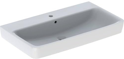 Geberit Renova Plan, Waschtisch, 85x48 cm, 1 Hahnloch, mit Überlauf, 501698, 501.698.00.1, Farbe: weiß matt