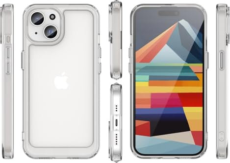 Shockproof Case For New iPhone 15, Slim Fit TPU Phone Back Cover Stylish & Durable(For Apple iPhone 15,Clear)