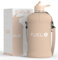 Fuel24 Jug with Insulated Sleeve & Removable Shoulder Strap | 2.2 Litre Water Bottle | Extra Strong Material | Drop Proof, Pop or Straw Cap | 2.2L Large Gym Sports Bottle, BPA FREE (Straw Cap, Nude)