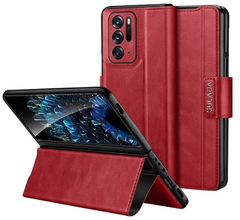 Case Tablet PC Compatible avec la coque intégrale OPPO Find N, coque de téléphone fine à rabat magnétique en cuir, coque de protection antichoc avec protection de charnière + béquille Tablet Couvertur