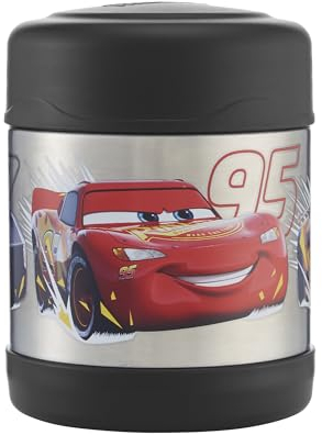 Thermos kids FUNTAINER Thermobehälter für Essen 300ml, Disney Cars - Edelstahl, absolut dicht, hält Speisen 5h heiß & 7h kalt, mit klappbarem Löffel, BPA-frei, ideal für Schule und Kita