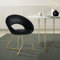 ML-Design Esszimmerstuhl aus Samt, Schwarz, Wohnzimmerstuhl mit runder Rückenlehne, Polsterstuhl mit goldene Metallbeine, Ergonomische Sessel für Esstisch, Küchenstuhl Schalenstuhl Schminktisch Stuhl