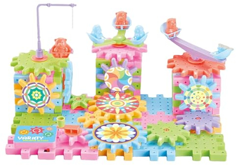 Baustein-Spielzeug, elektrische Zahnräder-Bauklötze, ineinandergreifende Zahnräder, Wiederverwendbares DIY-Puzzle, ineinandergreifende Lerngeräte-Blöcke für Alter von