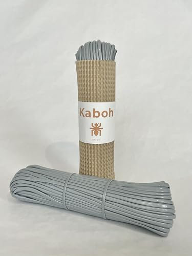 Synthetisches Korbgeflecht. PVC-Rattan-Reparaturmaterial. PVC-Seil zum Flechten von Stühlen. Körbe, Lampen, Gartenmöbel, Blumentöpfe. (Grau)