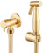 Inguz Synax Handbrause für WC, Handbrause mit Sprühkopf, Intimpflege, Bidet-Ersatz, Set mit Sprühkopf, Schlauch und Ventil, Gold
