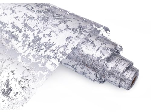 Sevenpers Tischläufer Silber,28x900cm Tischband,Elegante Tischdekoration für Mottoparty,Geburtstagsfeiern,Hochzeit,Taufe,Schuleinführung,Einschulung Deko(Silber,28x900cm)