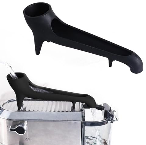 Coffee Machine Water Tank Quick Access Funnel for Espresso Machine, Long Water Spout for Coffee Maker with Water Tank on The Back for All Flat Top Coffee Machines(COLOR:Black)