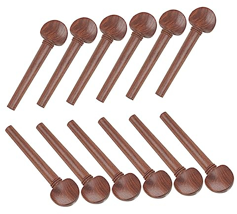 Abaodam 12St Oud-Heringe Oud Zubehör Ersatzteile für Oud Violine Geige Stimmwirbel Fisheye-Stimmwirbel musikinstrumente Nützliche Stimmwirbel für Oud professionelle Stimmwirbel Mahagoni-