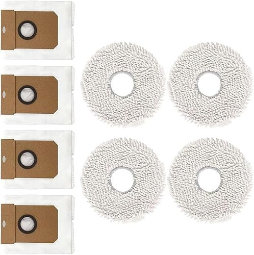 Daaxing Bolsas de polvo para mopa Cecotec para robot Conga 11090, accesorios de repuesto, paño de microfibra para mopa, bolsas de polvo para aspiradora (8 unidades)