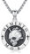 OHAYOO Totenkopf Kette Herren 925 Silber Totenkopf Anhänger Memento Mori Halskette Halloween Skelett Schmuck für Herren Männer