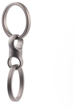 FEGVE Titan Swivel Small Key Ring Schlüsselanhänger Quick Release Schlüsselanhänger Halter mit 2 Schlüsselanhängern für Auto Schlüsselanhänger