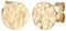Kuzzoi Pendientes para hombre (7,5 mm), de oro amarillo 375, con placas, para hombre, Oro amarillo