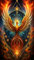 ARTGOTO Diamond Painting Eckige Steine Groß XXL Bilder Erwachsene,40x70cm Phönix E,5D Diamant Painting Set Viereckige Quadratische Steine mit Zubehör Für Wohnzimmer Dekoration